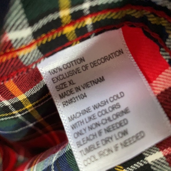 Crown & Ivy kids plaid long sleeve button down shirt, Size XL, NWT - Picture 5 of 7